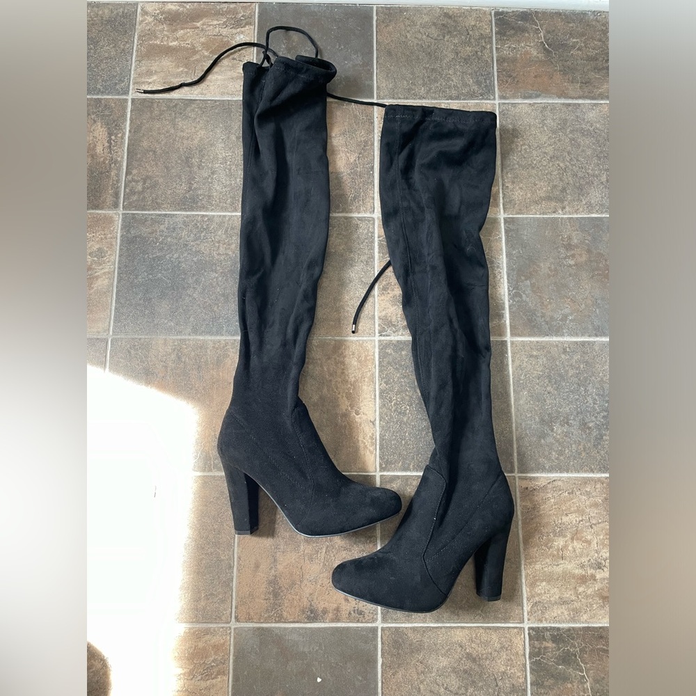 ❗️3/$10❗️🤩 HP 🤩 WORN 1x!💥Taxi Over the Knee Zip Up Boots